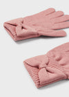 Guanti tricot fiocco bambina Mayoral rosa