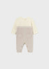 Tutina in filo di cotone neonato Mayoral Newborn panna e beige