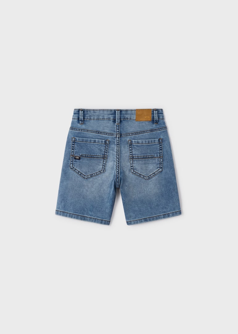 Bermuda soft jeans chiaro con vita regolabile bambino Mayoral - ErreGiModaBimbo