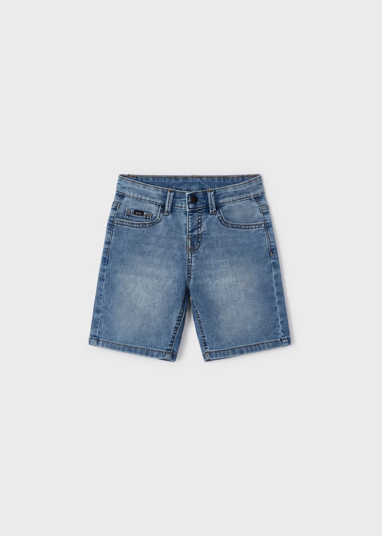 Bermuda soft jeans chiaro con vita regolabile bambino Mayoral - ErreGiModaBimbo