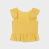 Blusa volant ragazza Mayoral giallo mostarda - ErreGiModaBimbo