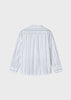 Camicia bottone manica bambino Mayoral bianca righe blu