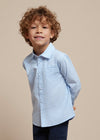 Camicia fresco cotone bambino Mayoral fantasia celeste