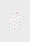 Mayoral baby fresh cotton shirt with monkey print