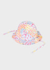 Mayoral Delia floral pattern baby girl cotton printed hat