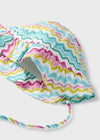 Mayoral baby girl printed cotton hat with light blue pattern