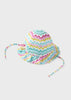 Mayoral baby girl printed cotton hat with light blue pattern