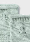 Cardigan con calzini Mayoral Newborn in filo di cotone verde - ErreGiModaBimbo