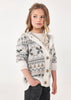 Cardigan jacquard bambina Mayoral fantasia grigio beige - ErreGiModaBimbo