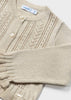 Cardigan tricot cotone neonata Mayoral beige - ErreGiModaBimbo