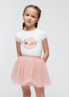 Completo 2 pezz bambina Mayoral con gonna tulle rosa