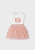 Completo 2 pezz bambina Mayoral con gonna tulle rosa