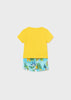 Completo 2 pezzi fresco cotone neonato Mayoral Newborn giallo