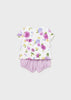 Mayoral Newborn 2-teiliges fliederfarbenes Blumen-Baby-Outfit