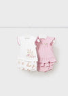 Mayoral Newborn „Teddy Bears“ Rosa 2-teiliges Baby-Outfit