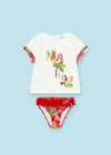 Set of 2 baby girl swimsuit briefs "Fruit"