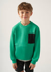 Pullover felpa taschino ragazzo Mayoral verde clorofilla