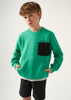 Pullover felpa taschino ragazzo Mayoral verde clorofilla