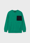 Pullover felpa taschino ragazzo Mayoral verde clorofilla