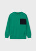 Pullover felpa taschino ragazzo Mayoral verde clorofilla