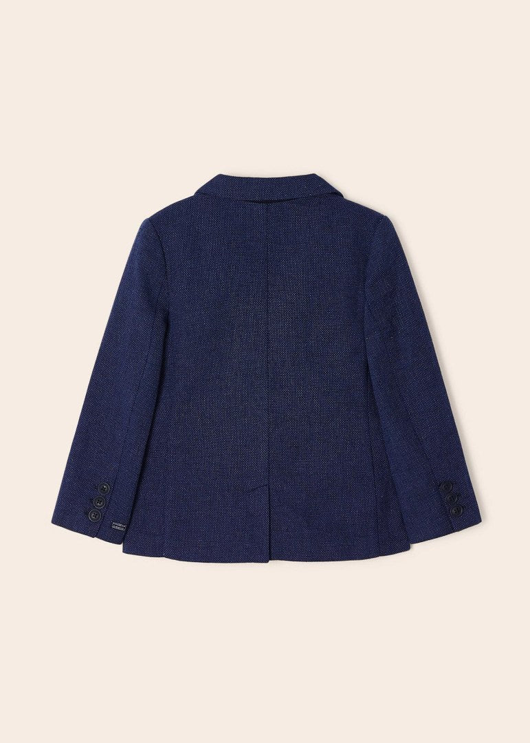 Giacca americana elegante lino tailoring blu bambino Mayoral - ErreGiModaBimbo