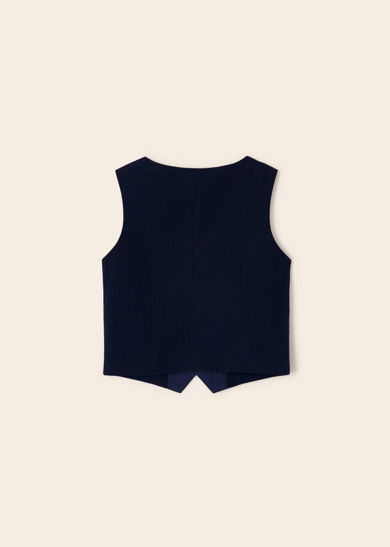 Gilet elegante lino bambino Mayoral tailoring blu - ErreGiModaBimbo