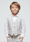 Gilet elegante lino bambino Mayoral pietra righe