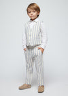 Gilet elegante lino bambino Mayoral pietra righe