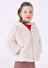 Giubbotto zip pellicciotto bambina Mayoral beige - ErreGiModaBimbo