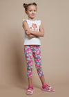 Leggings 3/4 bambina Mayoral fantasia palloncini fucsia