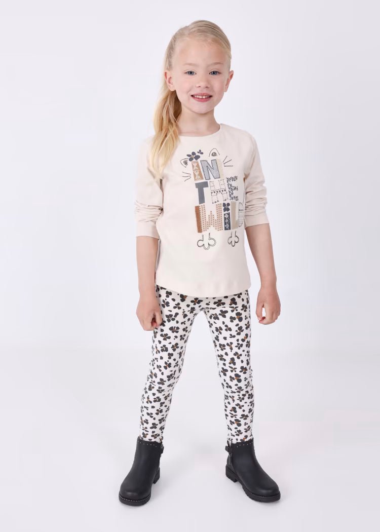 Leggings bambina Mayoral stampato cecio macchie - ErreGiModaBimbo