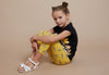 Leggings 3/4 bambina Mayoral fantasia zebre giallo