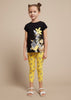 Leggings 3/4 bambina Mayoral fantasia zebre giallo