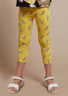 Leggings 3/4 bambina Mayoral fantasia zebre giallo