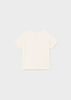 Mayoral white fresh cotton embroidered T-shirt for newborns