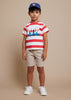 T-Shirt bambino Mayoral stampa "Vacay MOOD" anguria righe