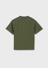 T-Shirt girocollo bottoni fresco cotone ragazzo Mayoral verde