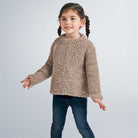 Maglione girocollo bambina Mayoral tricot riccio tortora - ErreGiModaBimbo