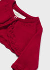 Cardigan tricot cotone neonata Mayoral Newborn rosso