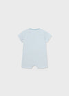 Pagliaccetto fresco cotone neonati Mayoral Newborn azzurro righe "Macchinine"