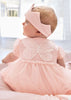 Pagliaccetto Vestito tulle neonata Mayoral Newborn "Farfalla" rosa