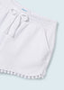 Pantaloncino bambina Mayoral cotone sostenibile bianco