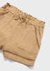 Pantalocino corto neonata Mayoral in lino caramello - ErreGiModaBimbo