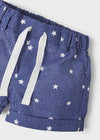 Pantaloncino corto lino blu stellato neonato Mayoral Newborn - ErreGiModaBimbo