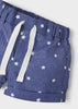 Pantaloncino corto lino blu stellato neonato Mayoral Newborn - ErreGiModaBimbo