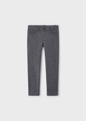 Pantalone basic bambina Mayoral super skinny fit grigio - ErreGiModaBimbo