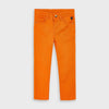 Pantalone basic bambino Mayoral 5 tasche slim fit arancione - ErreGiModaBimbo
