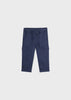 Mayoral indigo blue fresh cotton slim fit newborn trousers