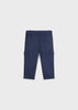 Mayoral indigo blue fresh cotton slim fit newborn trousers