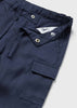 Mayoral indigo blue fresh cotton slim fit newborn trousers